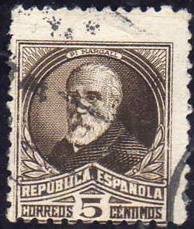 España 1932 663 Sello º Personajes Francisco Pi y Margall 5c Republica Española