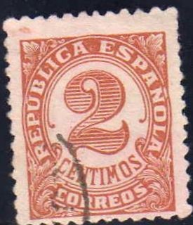 ESPAÑA 1933 678 Sello Serie Cifras 2c Usado Republica Española Espana Spain Espagne Spagna Spanje