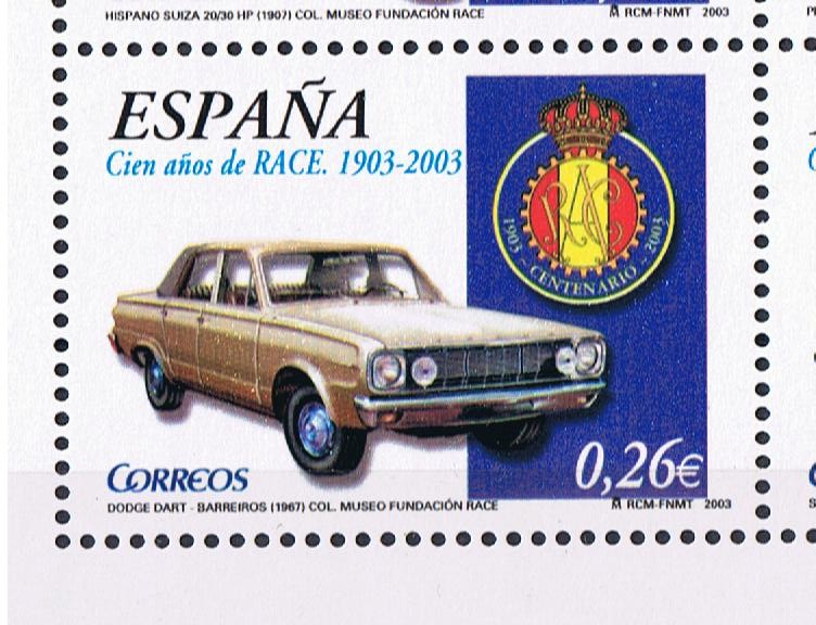 Edifil  SH 3996 A  Cien años del Real Automóvil Club de España (R.A.C.E.)  