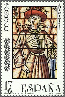 ESPAÑA 1985 2817 Sello Nuevo Vidrieras Artísticas Enrique II Alcazar de Segovia Espana Spain Espagne