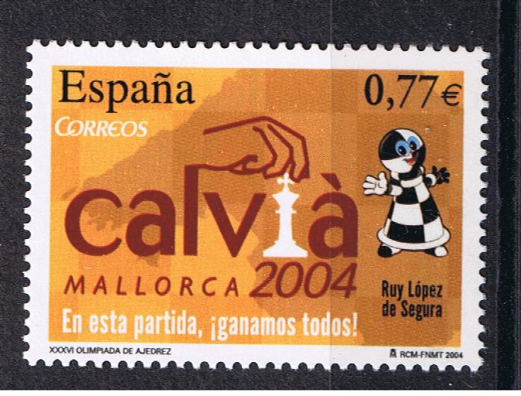 Edifil  4070  XXXVI Olimpiada de Ajedrez.  Calviá 2004.  Calviá,  Mallorca  ( Baleares ).  