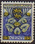 Holanda 1926 Scott Nuevo B15 Sello Escudo de Armas de Friesland 