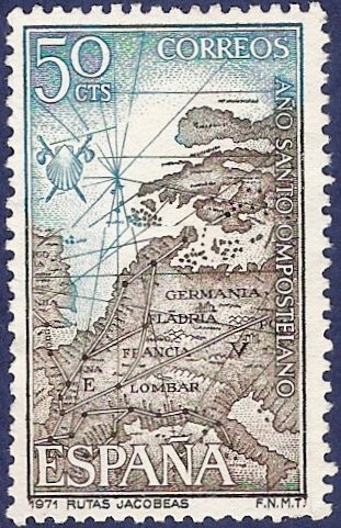 Edifil 2008 Rutas jacobeas europeas 0,50