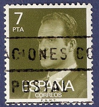 Edifil 2348P Serie básica Juan Carlos I 7 fosforescente OSCURO