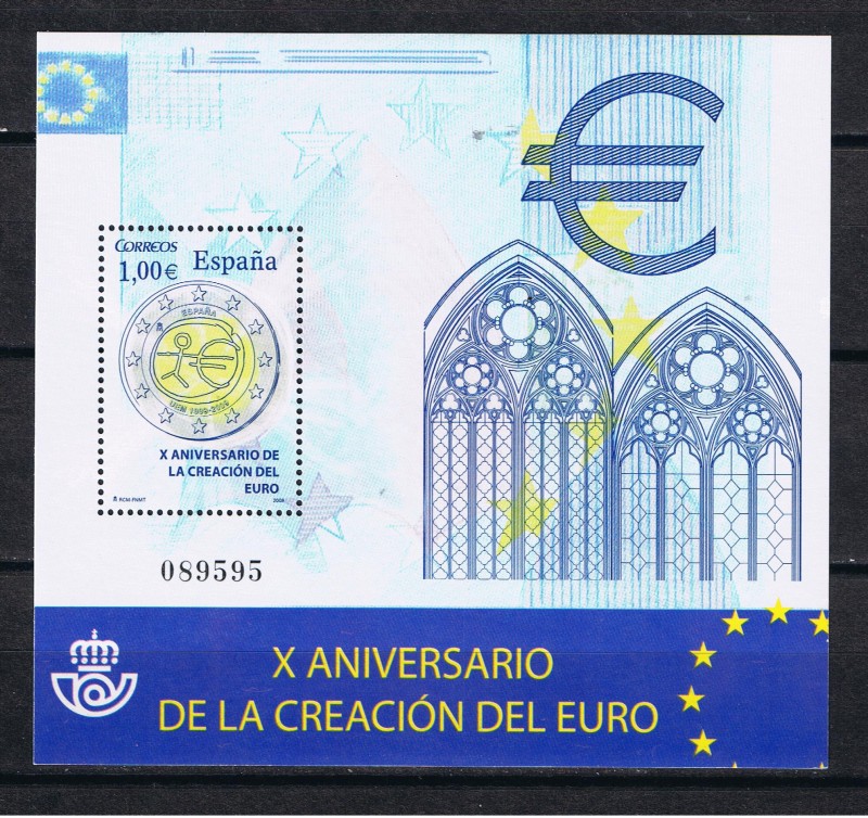 Edifil  SH 4496  X Aniver, de la creación  del €uro  1999 - 2009.  