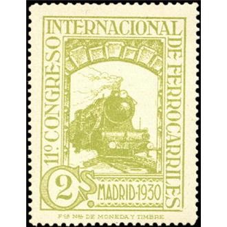 ESPAÑA 1929 470 Sello Nuevo XI Congreso Internacional de Ferrocarriles Locomotora Serie 241