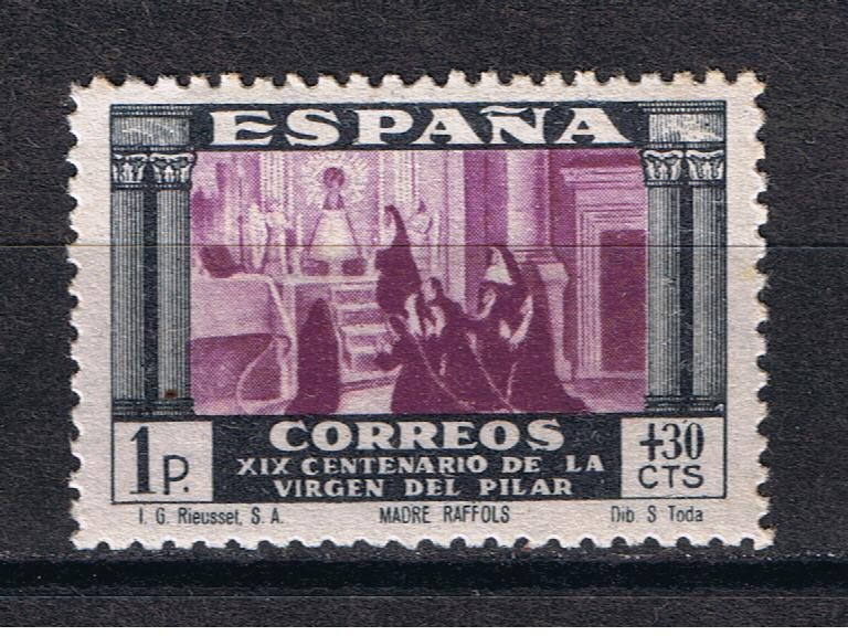 Edifil  897  XIX Cente. de la venida de la Virgen del Pilar a Zaragoza.  