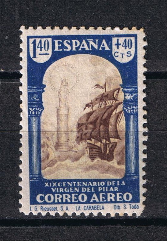 Edifil  910  XIX Cent. de la venida de la Virgen  del Pilar a Zaragoza.  