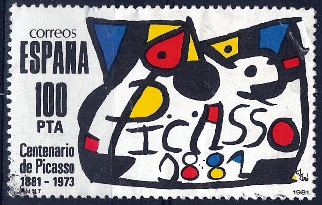 2609 Homenaje a Pablo Ruiz Picasso, por Joan Miró.