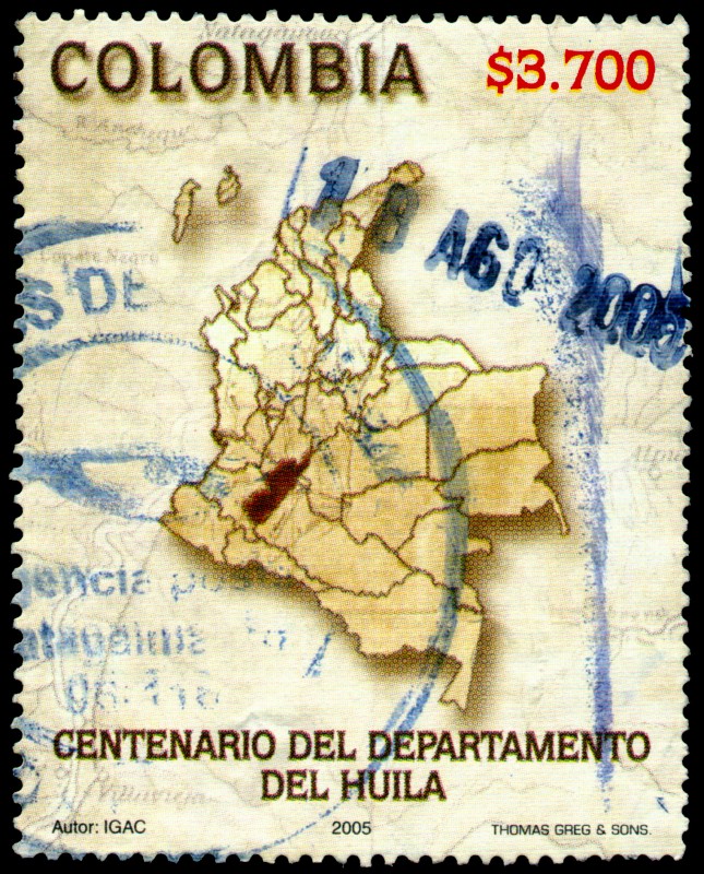 EMISIÓN POSTAL CENTENARIO DEL DEPARTAMENTO DEL HUILA 