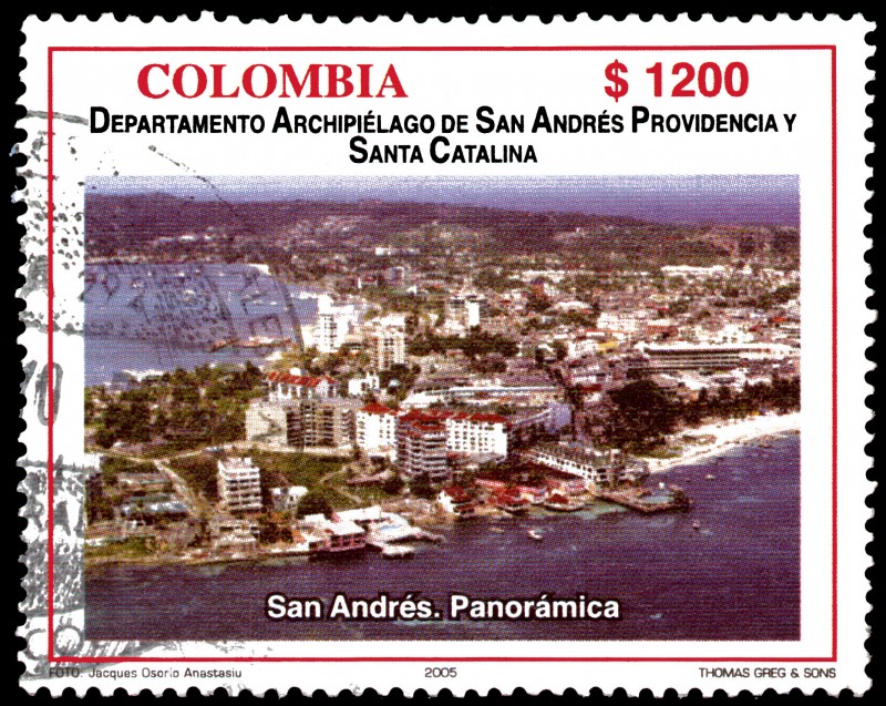 EMISIÓN POSTAL DEPARTAMENTOS DE COLOMBIA - ARCHIPIELAGO DE SAN ANDRES, PROVIDENCIA Y SANTA CATALINA