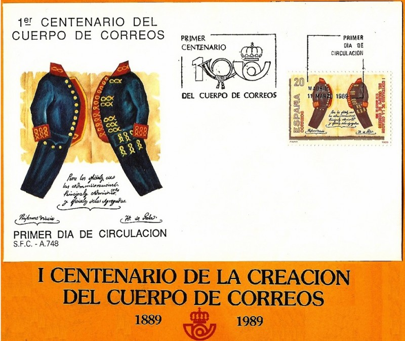 Primer centenario creación del cuerpo de correos - SPD