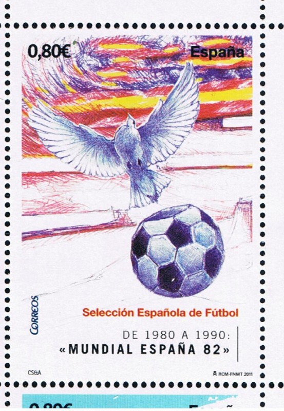 Edifil  4666 B Seleción Española de Fútbol.   