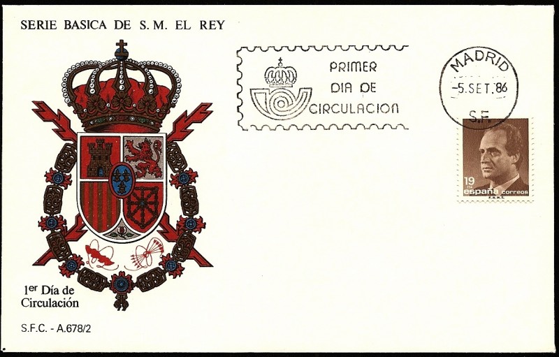 Serie Básica de S.M.  el Rey  1986 -  SPD