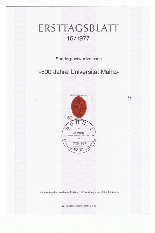 500 Jahre Universität Mainz