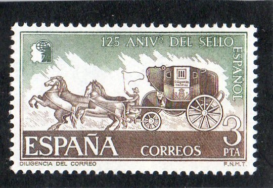 2233- 125 ANIVº DEL SELLO ESPAÑOL- DILIGENCIA DE CORREO