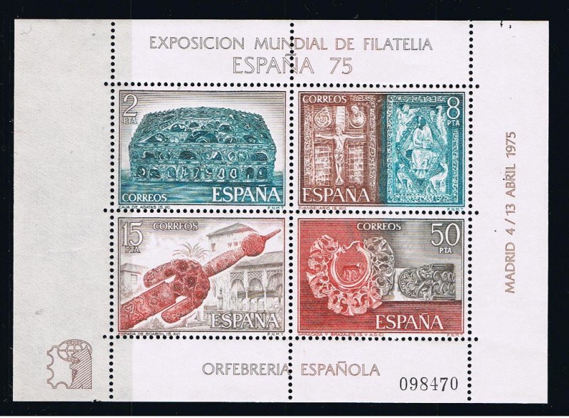 Edifil  2252  Exposición Mundial de Filatelia España¨75.  