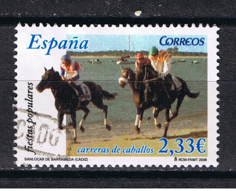 Edifil  4253  Carrera de caballos en Sanlúcar de Barrameda.  