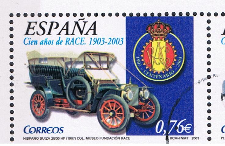 Edifil  3996 C Cien años del R.A.C.E. 1903 - 2003  