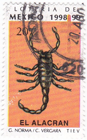 Loteria de Mexico 1998-99 -EL ALACRAN