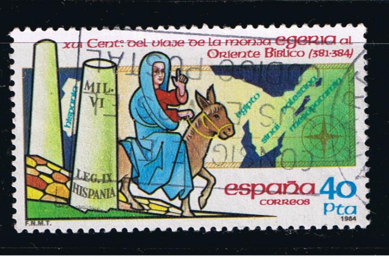 Edifil  2773  XVI Cente. del viaje de la monja Egeria al Oriente Bíblico.  