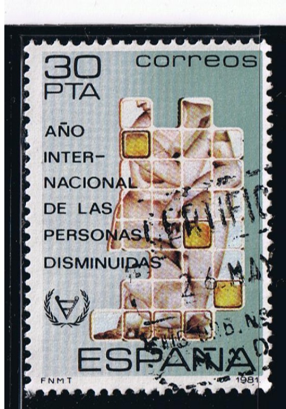 Edifil  2612  Año Internacional de las personas disminuidas.  