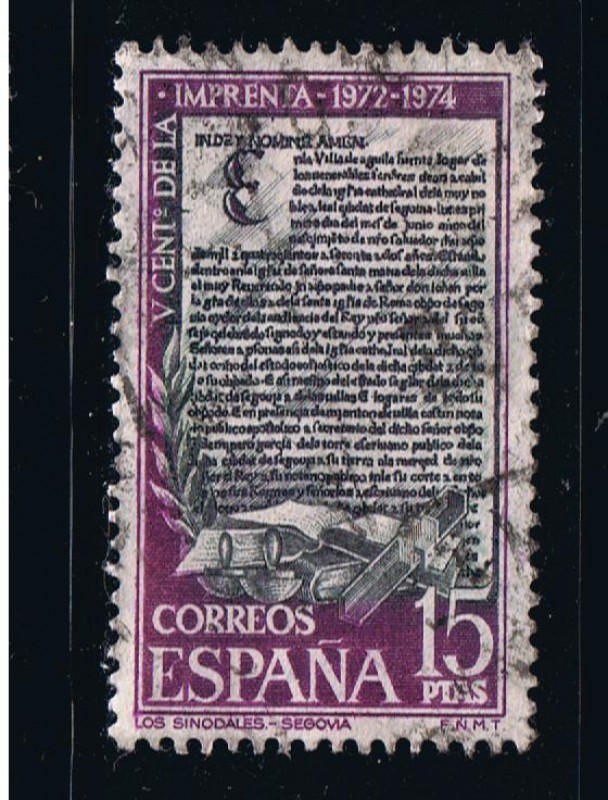 Edifil  2166  V Cente. de la Imprenta.   