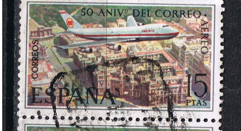 Edifil  2060  L Aniversario del correo aéreo.  