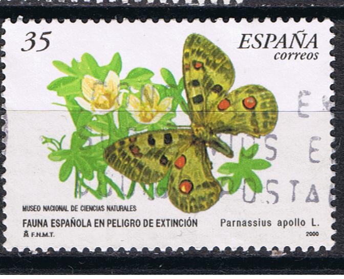 Edifil  3694  Fauna española en peligro de extinción. Mariposas.  