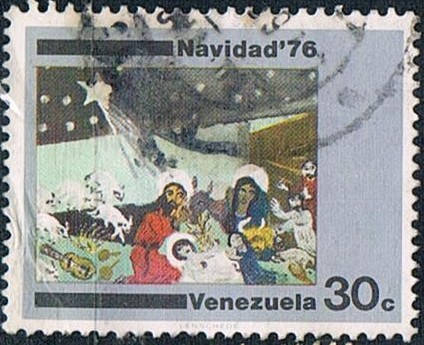 NAVIDAD 1976. CUADRO DE B. RIVAS. Y&T Nº 1004