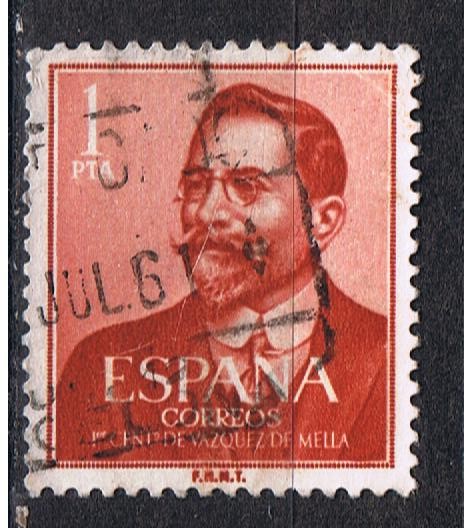 Edifil  1351  I Cente. del nacimiento de Juan Vázquez de Mella ( 1861 - 1928 ).  