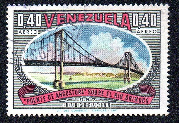 Inauguración Puente de Angostura sobre el río Orinoco