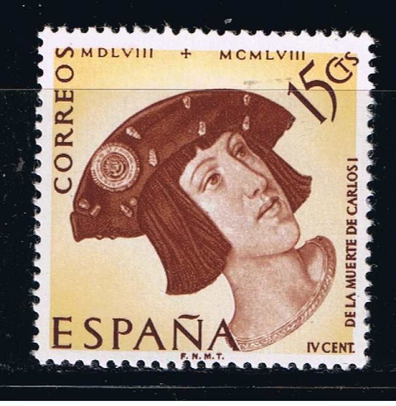 Edifil  1224  IV cente. de la muerte de Carlos I de España y V de Alemania.  