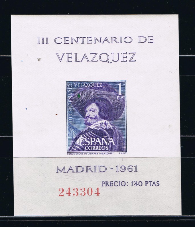 Edifil  1345  III Centenario de la muerte de Velázquez. ( 1599 - 1660 ).  