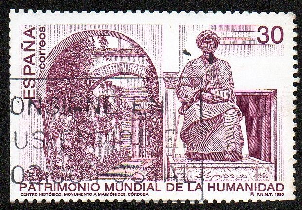 Patrimonio mundial de la Humanidad - Centro histórico. Monumento a Maimónides (Córdoba)