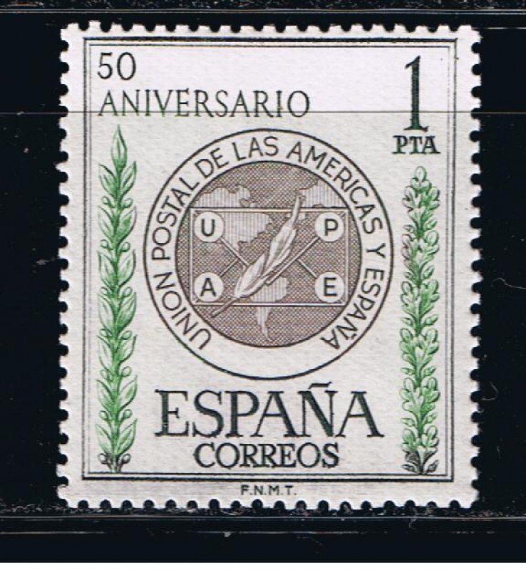 Edifil  1462  L aniversario de la Unión Postal de las Américas. y España.  