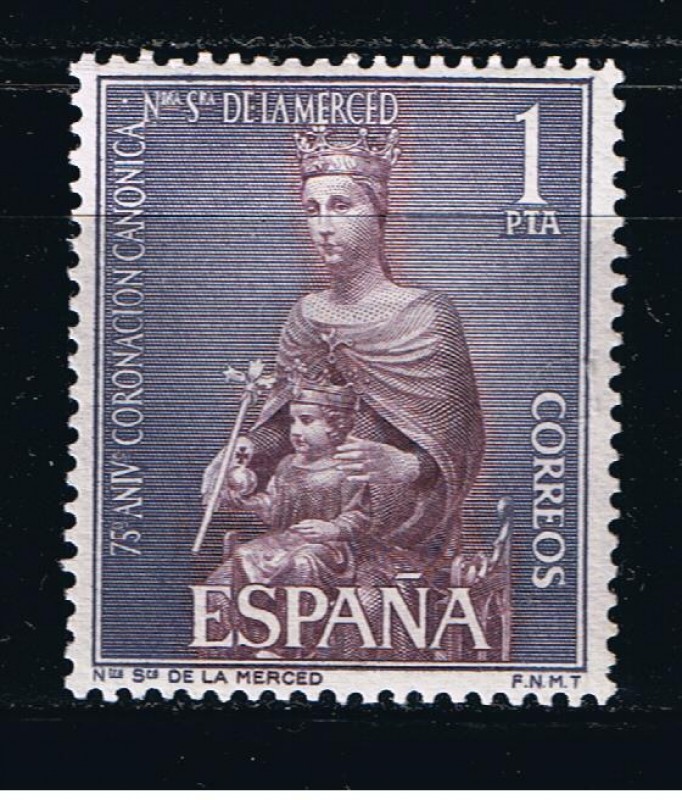 Edifil  1523  LXXV aniver. de la coronación de Nuestra Señora de la Merced.  