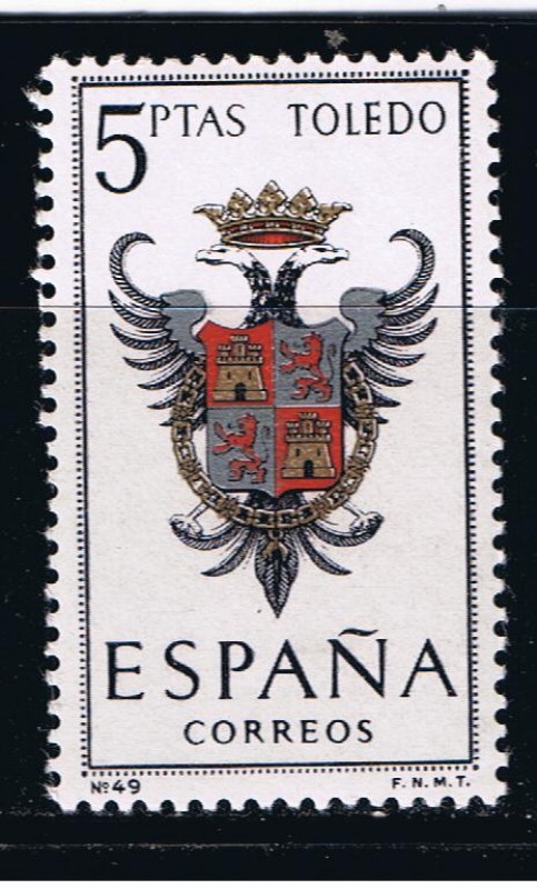 Edifil  1696  Escudos de las capitales de provincia españolas y de España.  