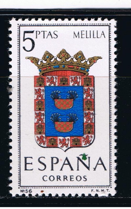 Edifil  1703  Escudos de las capitales de provincia españolas y de España.  