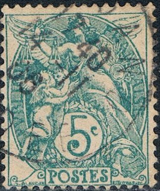 ALEGORÍA DE LA REPÚBLICA TIPO BLANC 1900-24. Y&T Nº 111a