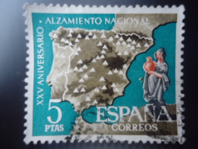 Ed:1361- XXV Aniversario. Alzamiento Nacional- General Franco.