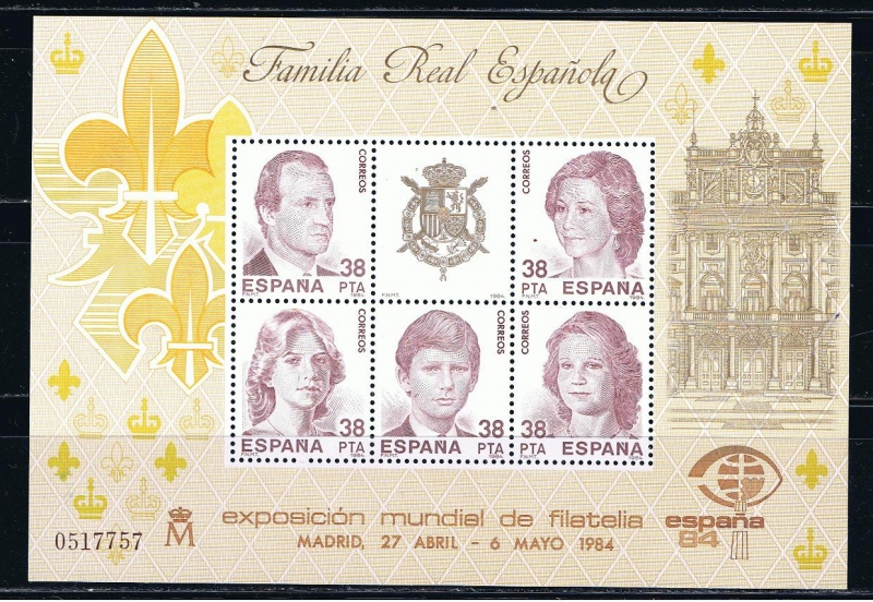 Edifil  2754  Exposición Mundial de Filatelia España´84.  