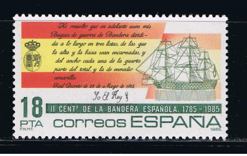 Edifil  2791  II Cente. de la Bandera Española.  