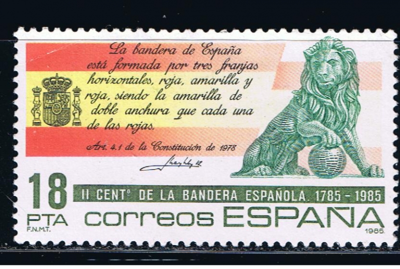 Edifil  2792  II Cente. de la Bandera Española.  