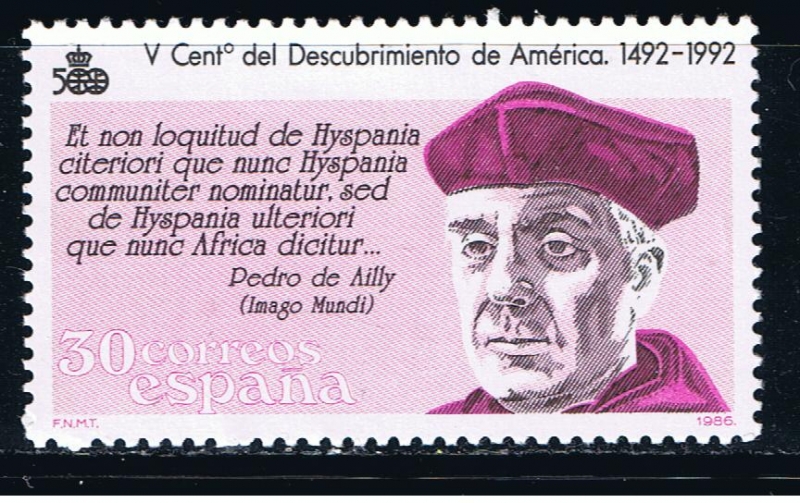 Edifil  2863  V Cente. del Descubrimiento de América.  