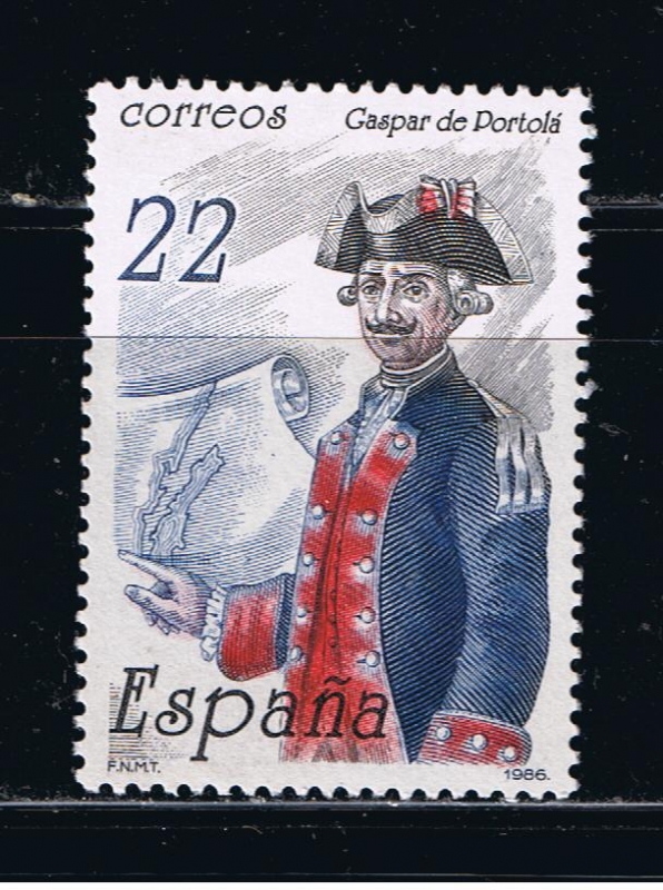 Edifil  2866  II Cente. de la muerte de Gaspar de Portolá.  