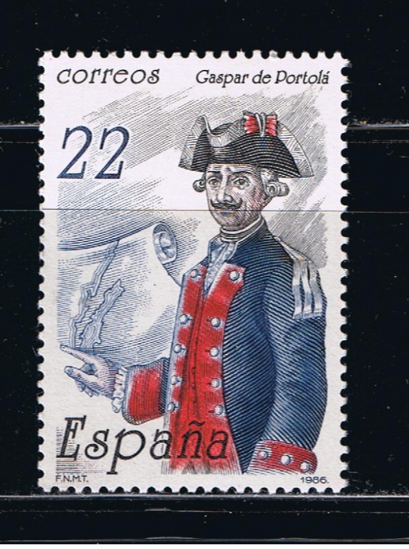 Edifil  2866  II Cente. de la muerte de Gaspar de Portolá.  