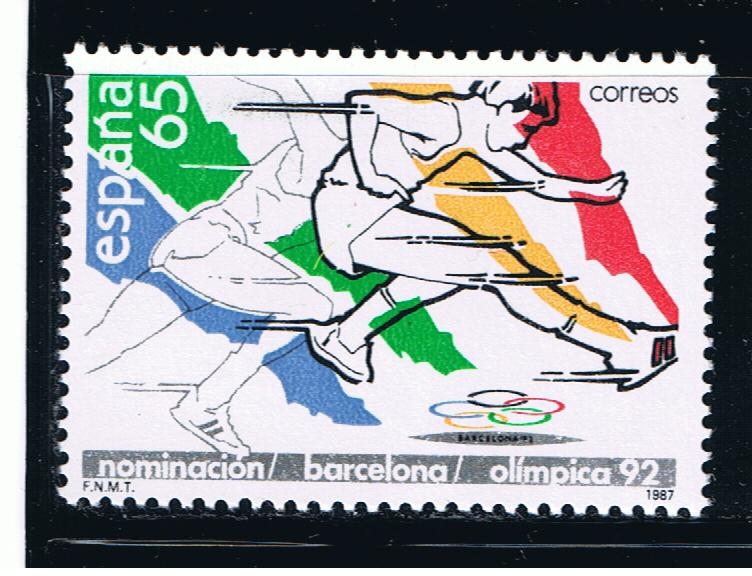 Edifil  2909  Nominación de Barcelona como sede  Olímpica 1992.  