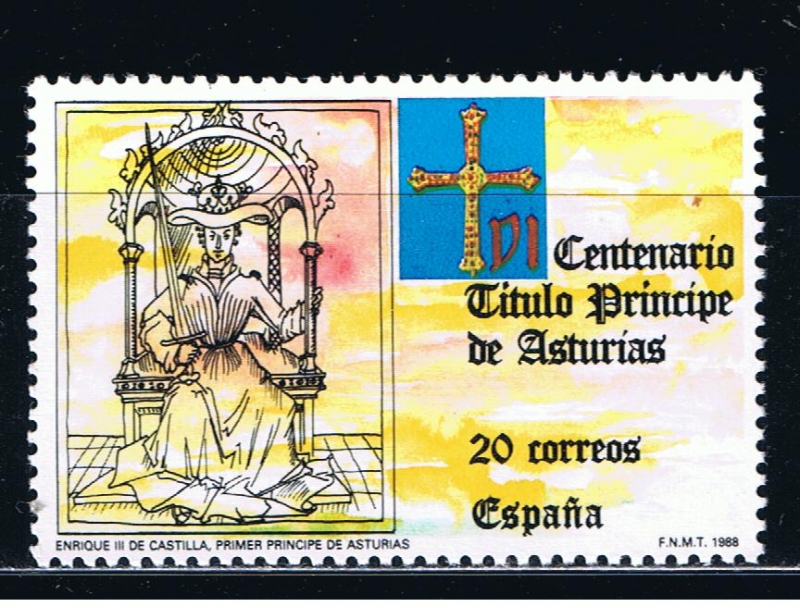 Edifil  2975  VI Cente. de la creación del título Príncipe de Asturias.  