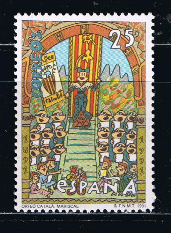 Edifil  3126  I Centenario del Orfeón Catalán.  